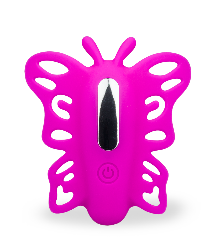 Vibrating and throbbing wearable clit and G-spot vibe 12 speeds