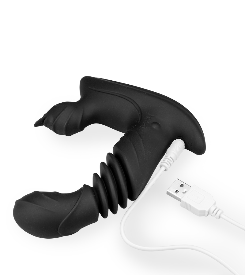 Vibrating and thrusting dildo clitoris stimulator 20 modes