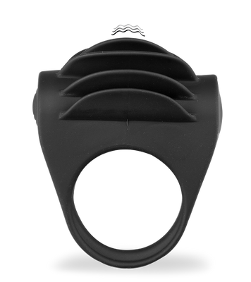 Vibrating cock ring with pleasure tongues