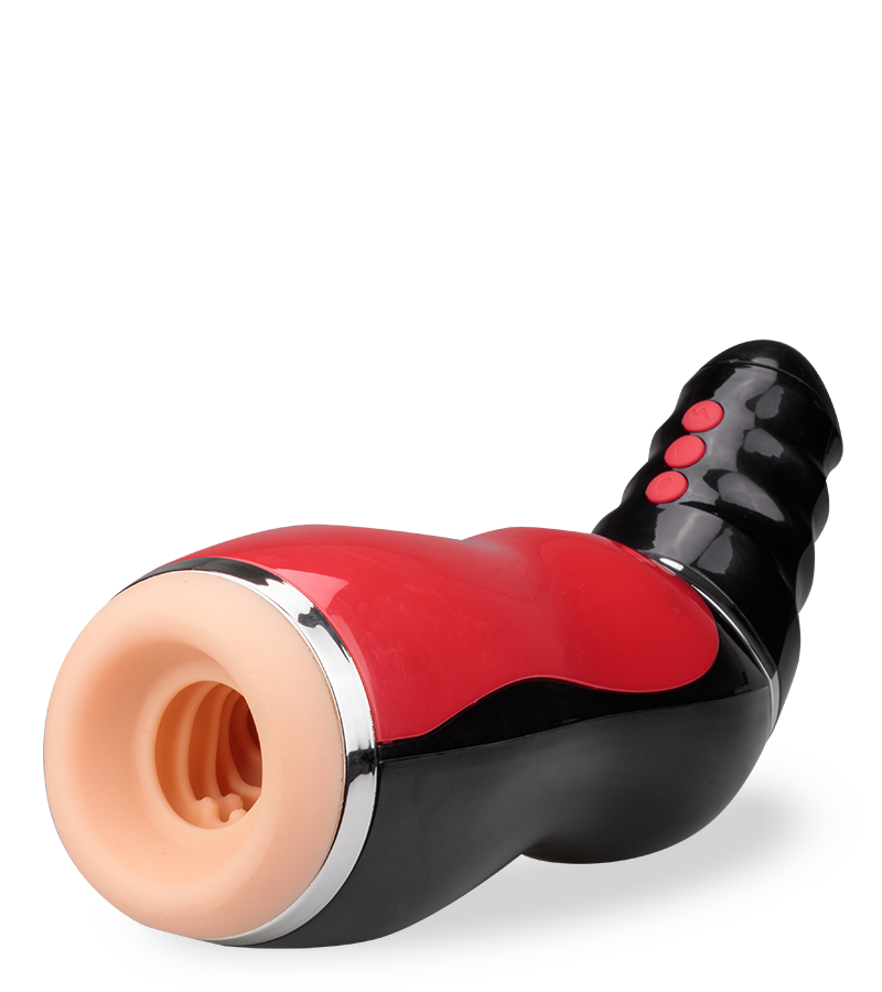 Vibrating deep throat blow job masturbator