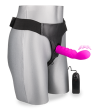 Load image into Gallery viewer, Vibrating G-spot strap on dildo harness