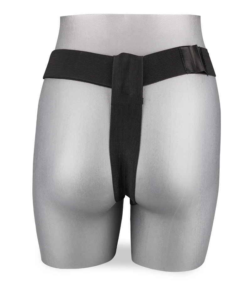 Vibrating G-spot strap on dildo harness