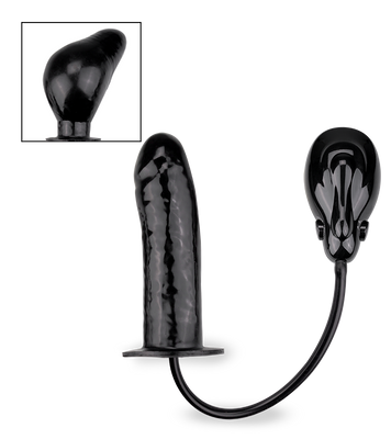 Vibrating inflatable dildo with automatic pump