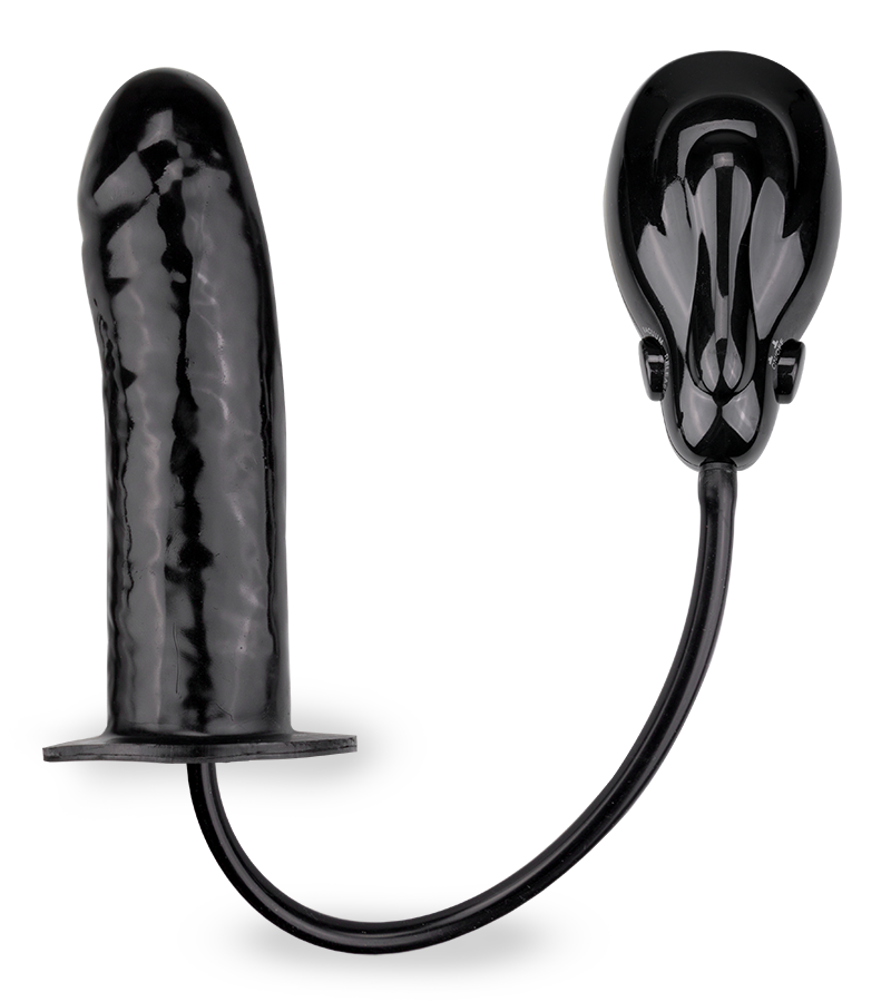 Vibrating inflatable dildo with automatic pump