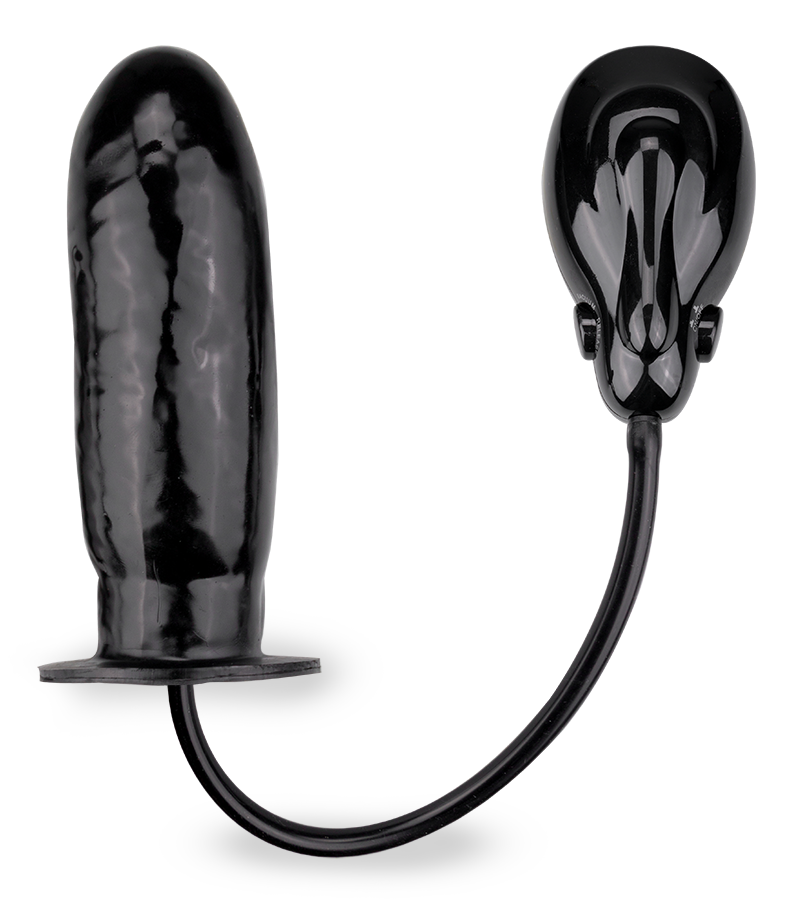 Vibrating inflatable dildo with automatic pump