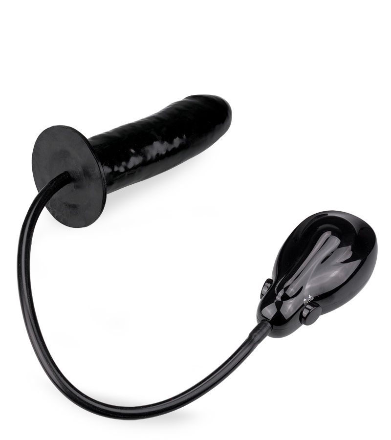 Vibrating inflatable dildo with automatic pump