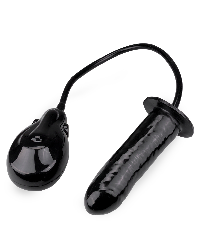 Vibrating inflatable dildo with automatic pump