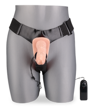 Load image into Gallery viewer, Vibrating lifelike double strap on dildo