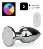 Vibrating light-up bejewelled anal plug