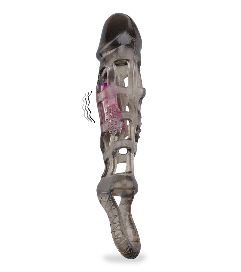 Vibrating penis cage sleeve