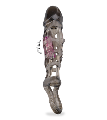 Vibrating penis cage sleeve