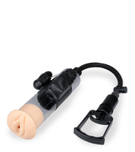 Load image into Gallery viewer, Vibrating penis pump with vagina