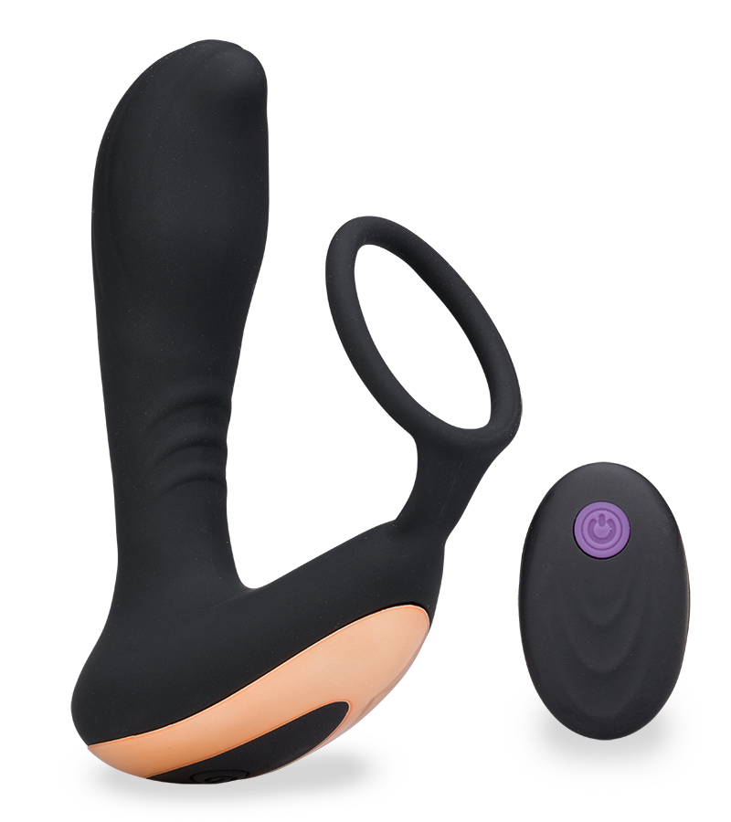 Vibrating prostate stimulator with cock ring 7 modes