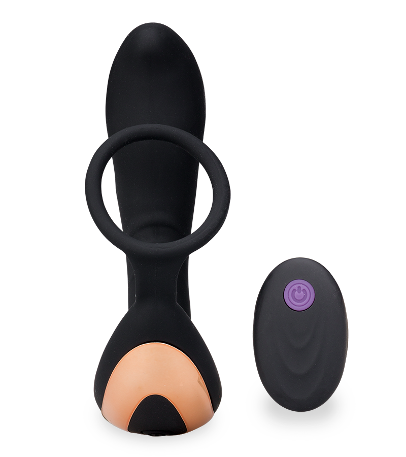Vibrating prostate stimulator with cock ring 7 modes