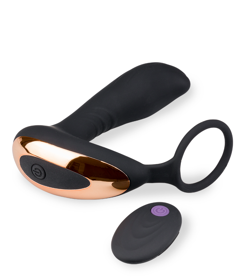 Vibrating prostate stimulator with cock ring 7 modes