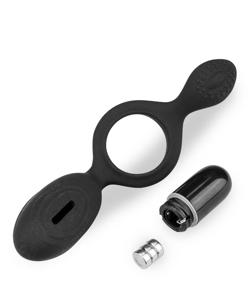 Vibrating silicone cock ring