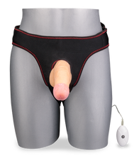 Load image into Gallery viewer, Vibrating strap on dildo 7.00 inches 10 modes