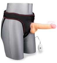 Load image into Gallery viewer, Vibrating strap on dildo 7.75 inches 10 modes
