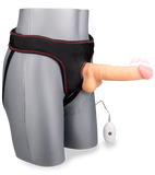 Vibrating strap on dildo 7.75 inches 10 modes