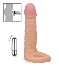 Load image into Gallery viewer, Vibrating strap on dildo for double penetration