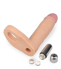 Load image into Gallery viewer, Vibrating strap on dildo for double penetration