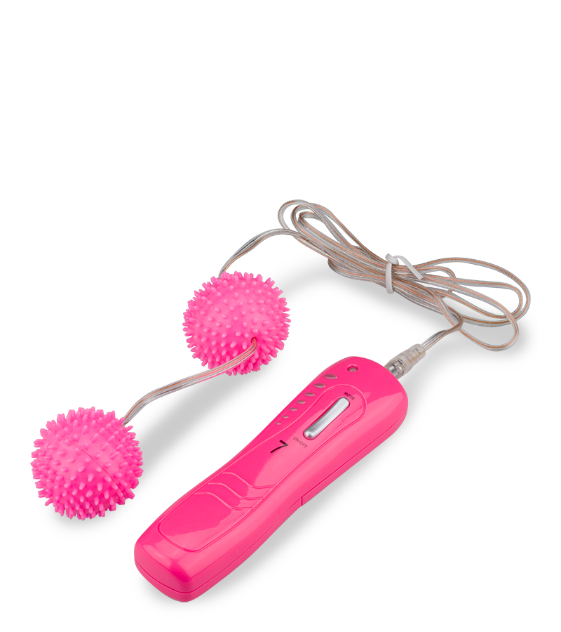 Vibrating textured Ben Wa balls