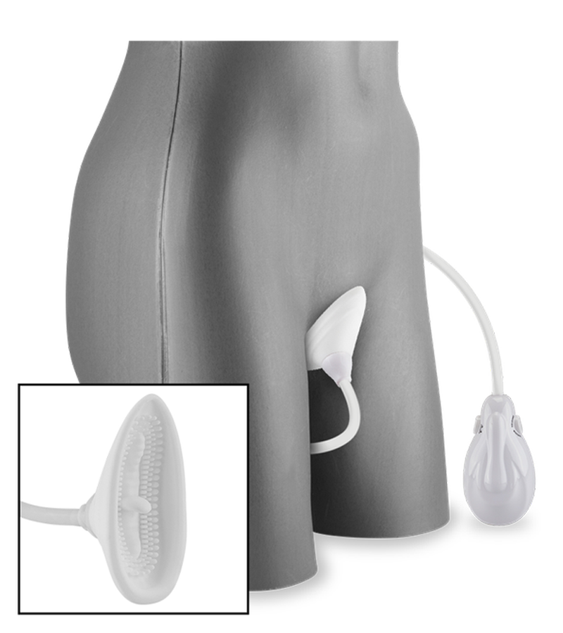 Vibrating textured clitoris pump