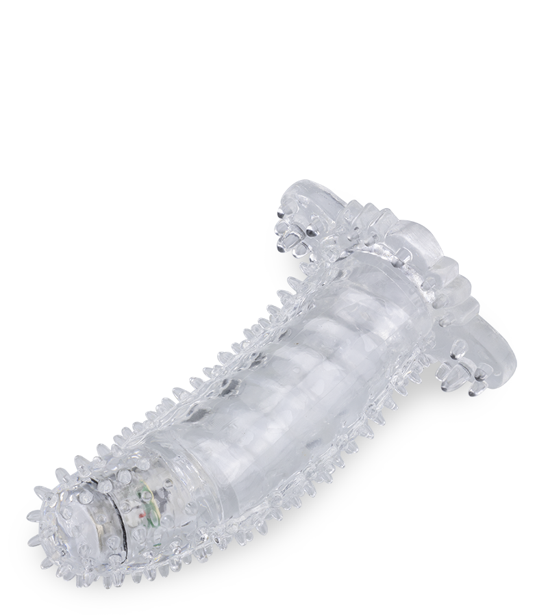 Vibrating textured penis sleeve