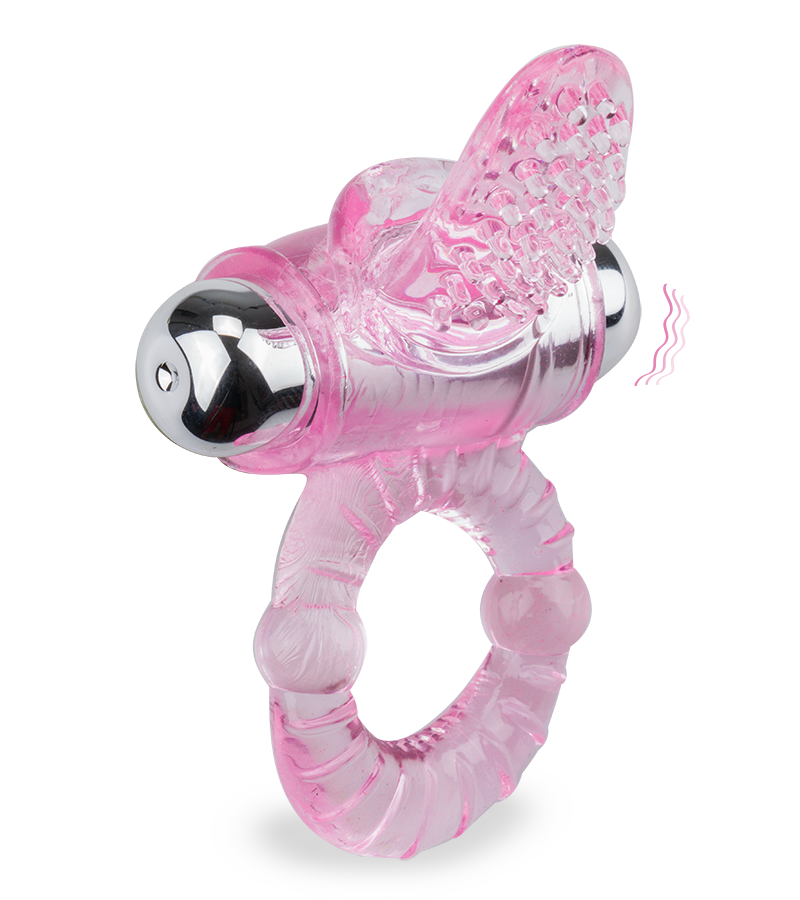 Vibrating tongue cock ring