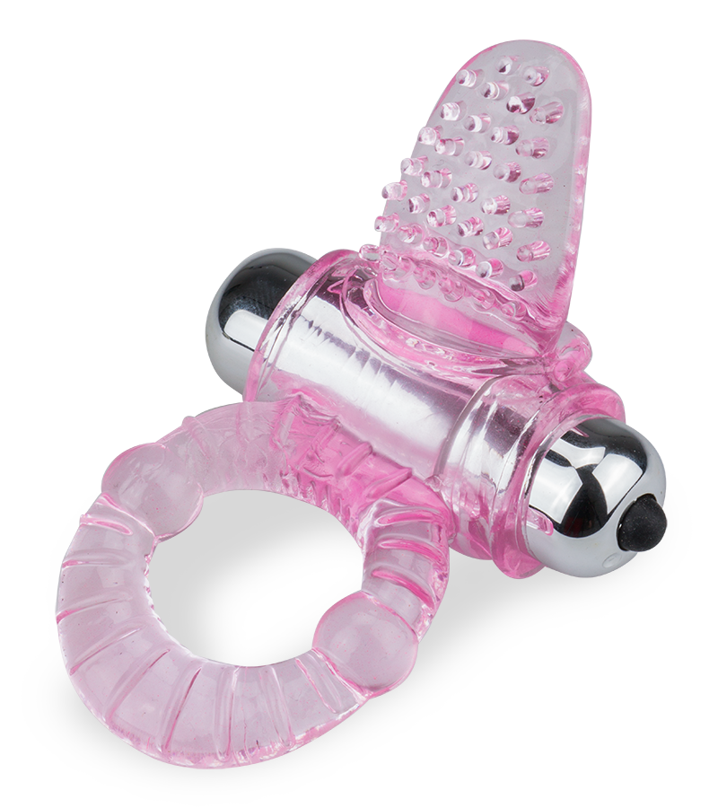 Vibrating tongue cock ring