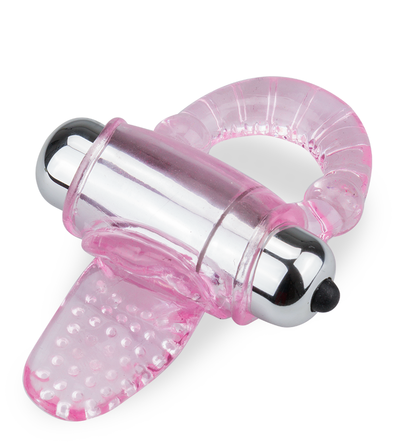 Vibrating tongue cock ring
