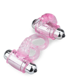 Vibrating tongue rabbit cock ring