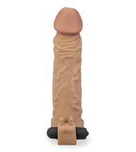 Load image into Gallery viewer, Vibrating triple stimulation double-dildo penis sleeve