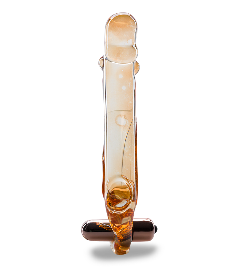 Virtuoso vibrating glass dildo