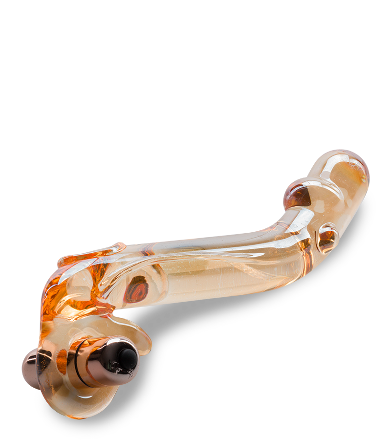 Virtuoso vibrating glass dildo