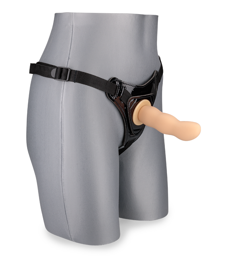 Wavy strap on dildo harness kit