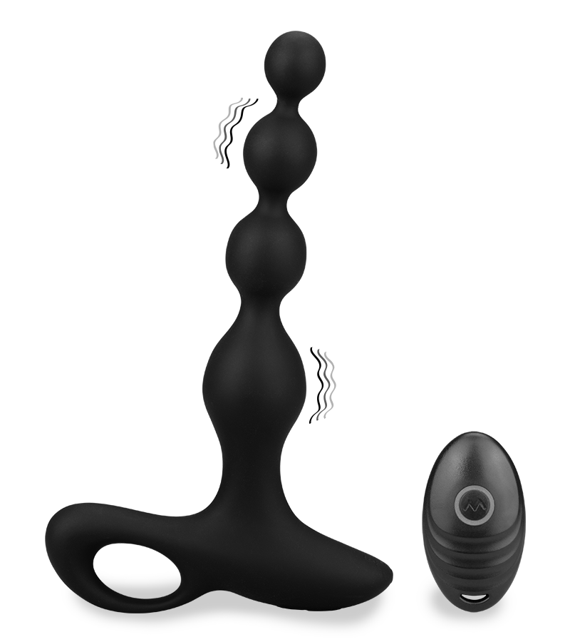 Whisper remote-controlled vibrating anal beads