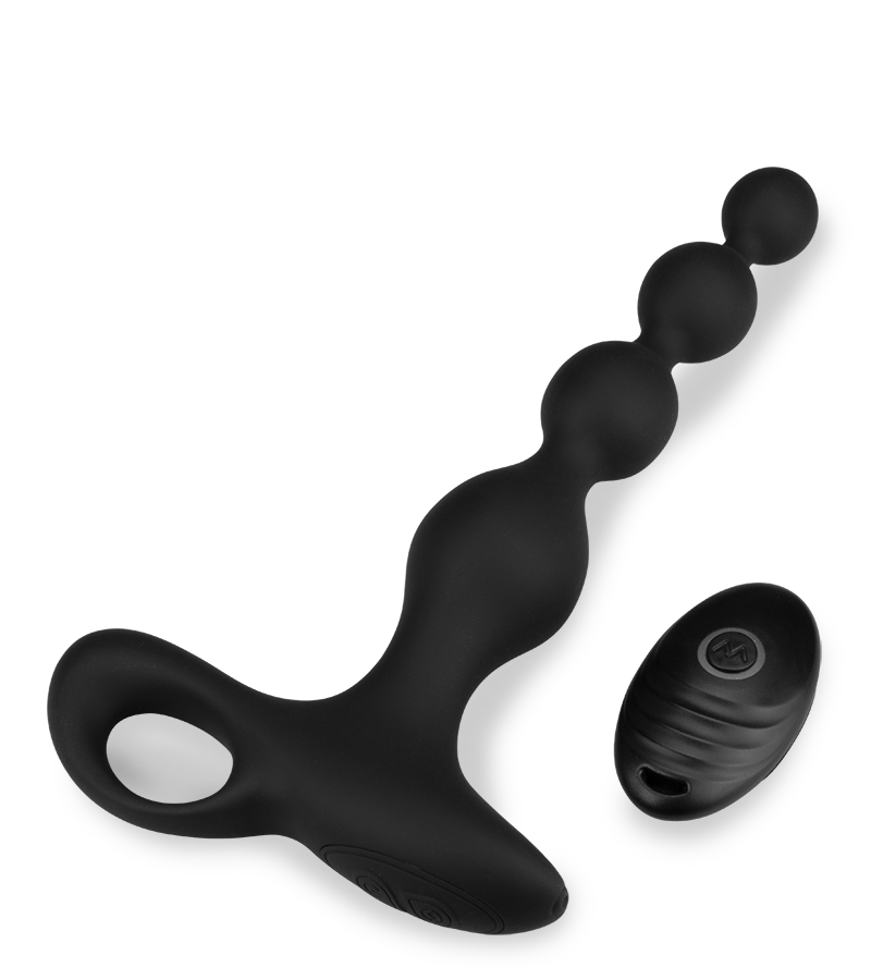 Whisper remote-controlled vibrating anal beads