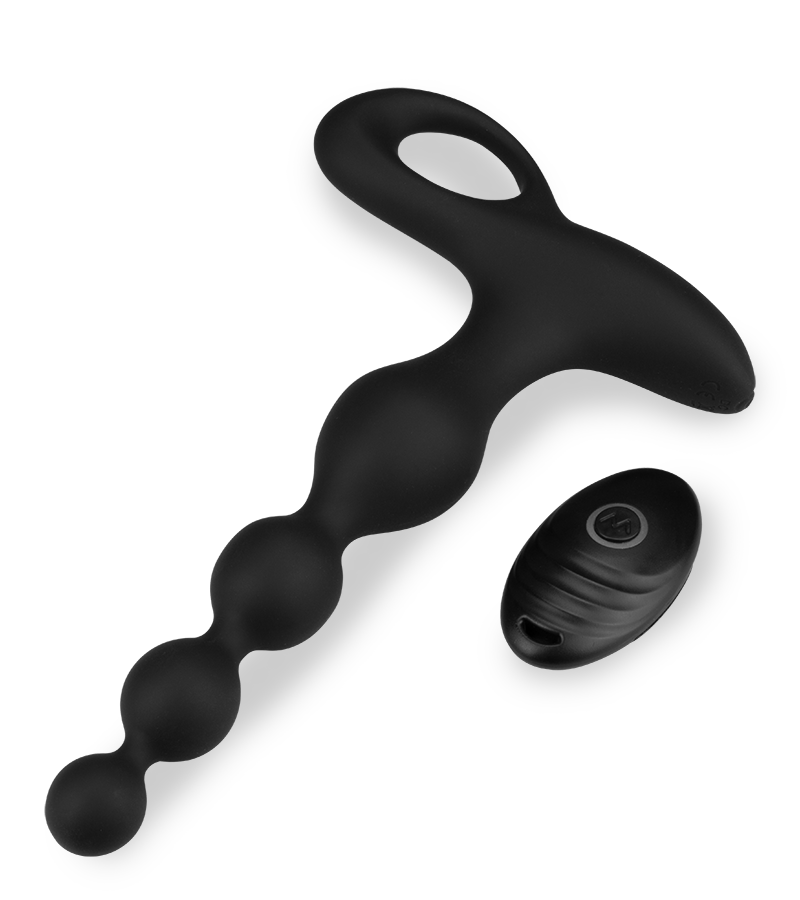Whisper remote-controlled vibrating anal beads