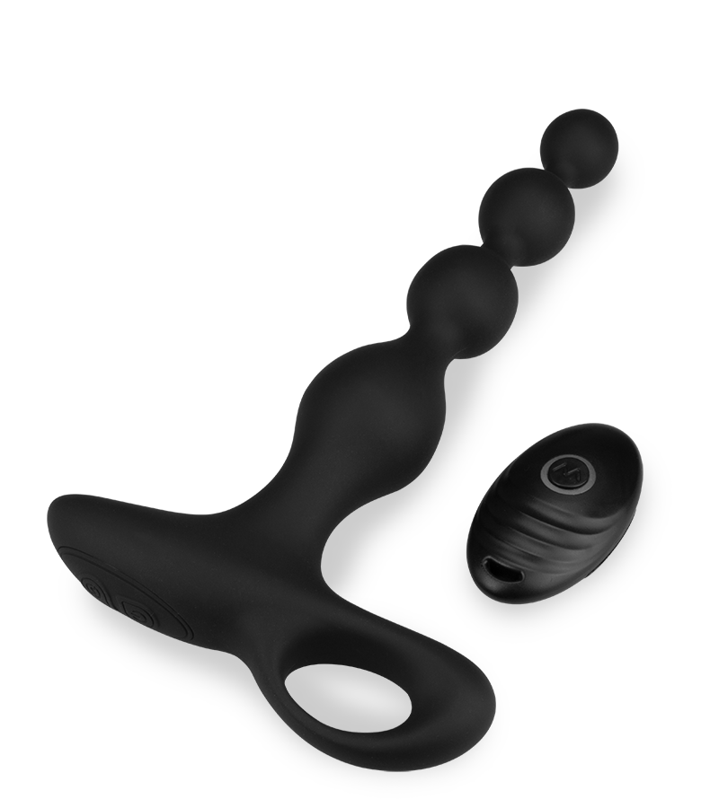 Whisper remote-controlled vibrating anal beads