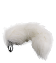Load image into Gallery viewer, White fur fox tail anal plug