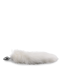 Load image into Gallery viewer, White fur fox tail anal plug