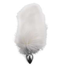 Load image into Gallery viewer, White fur fox tail anal plug