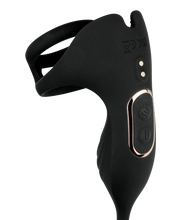 Load image into Gallery viewer, Wind vibrating and thrusting butt plug with cock ring and ball massager