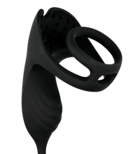 Load image into Gallery viewer, Wind vibrating and thrusting butt plug with cock ring and ball massager