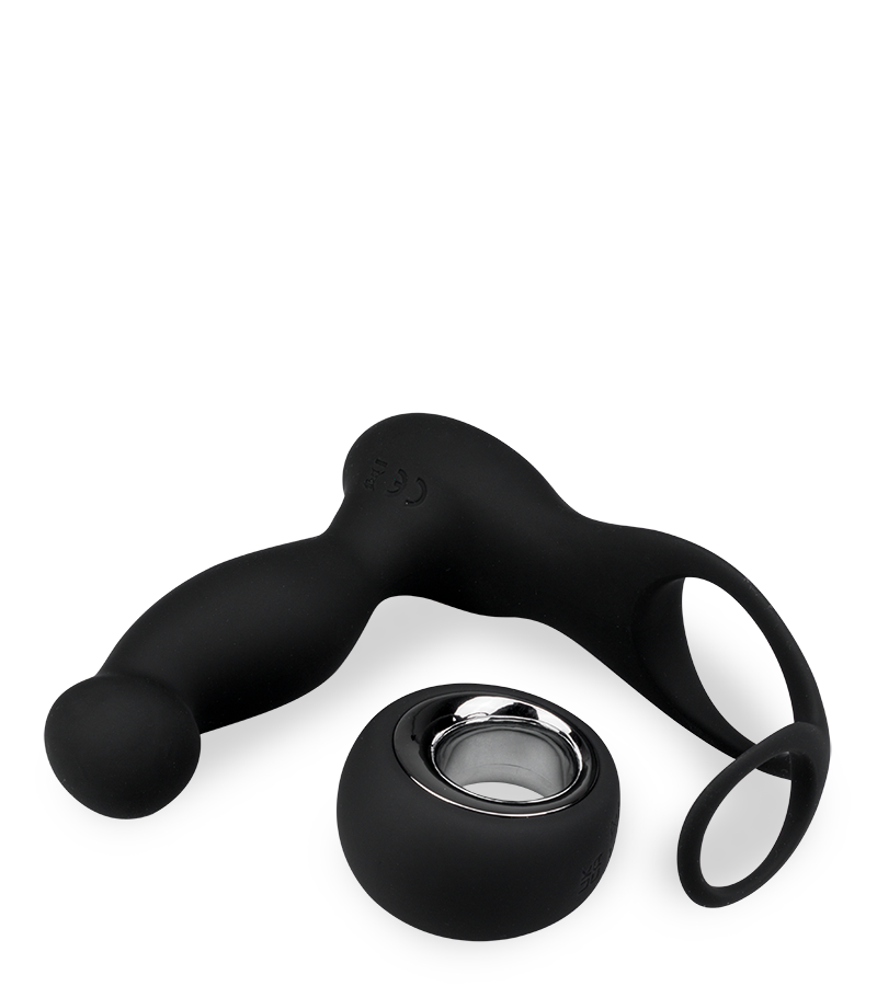 Wireless remote control prostate sex toy with cock ring
