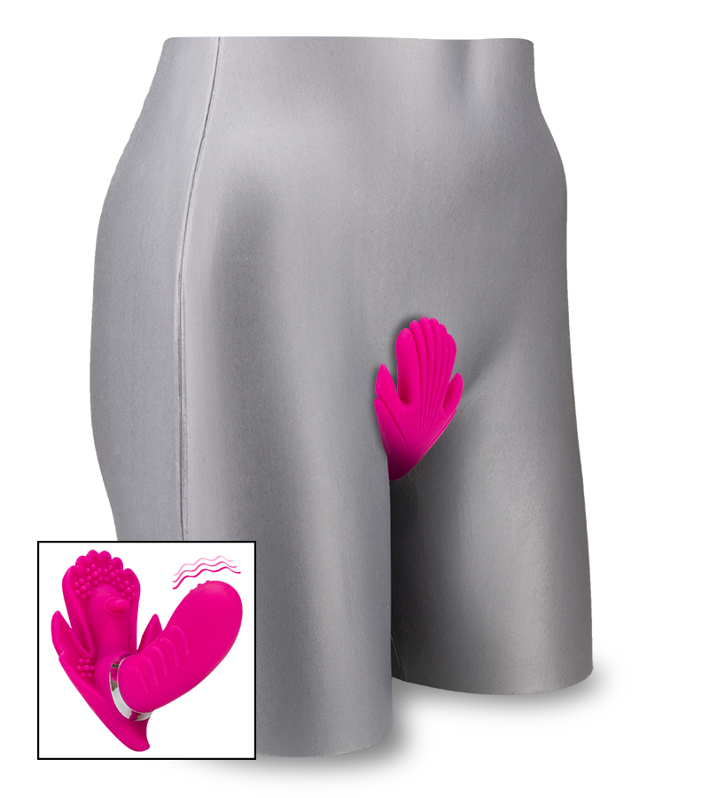 Wireless textured wearable dildo