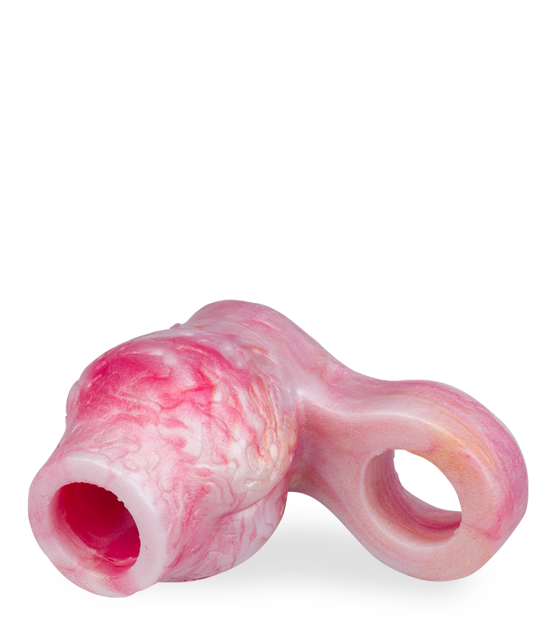 Wolf cock sleeve with knot and ball loop