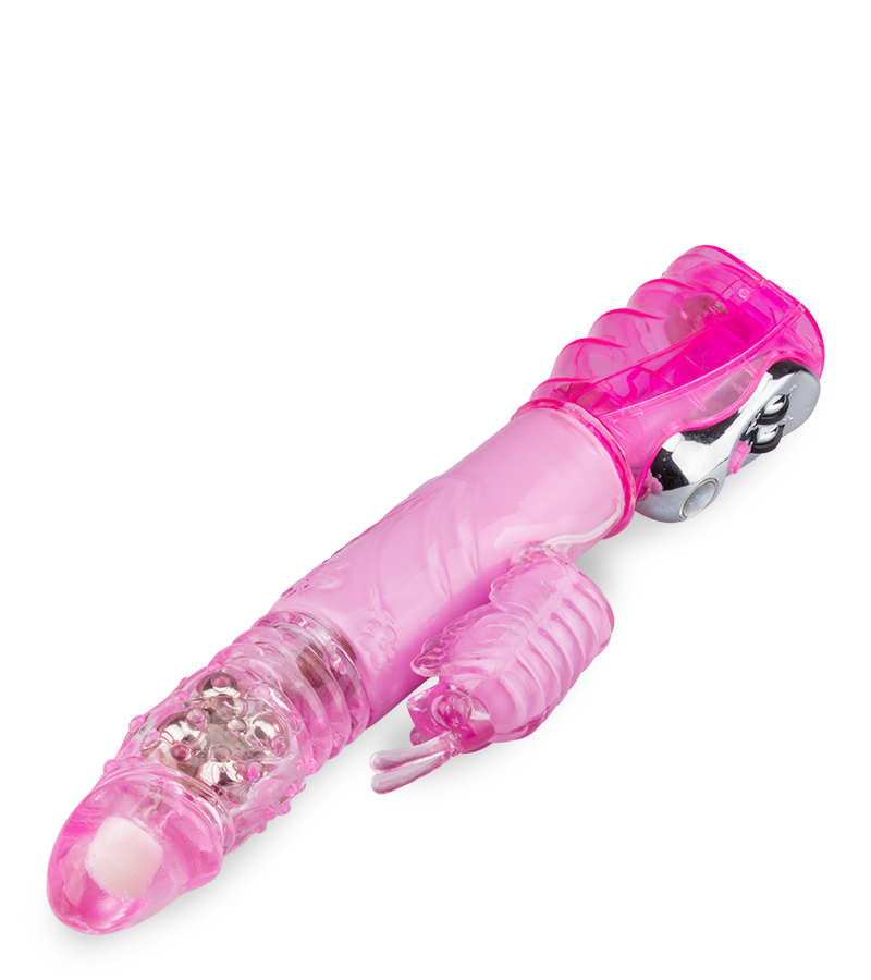 XL Butterfly thrusting rabbit vibrator
