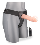 XXL vibrating hollow strap on